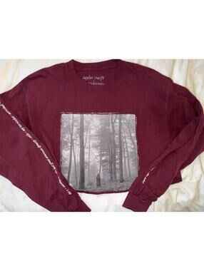 Taylor Swift Folklore Cropped Long Sleeve T-Shirt